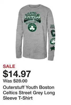 Dick's Sporting Goods Outerstuff Youth Boston Celtics Street Grey Long Sleeve T-Shirt offer