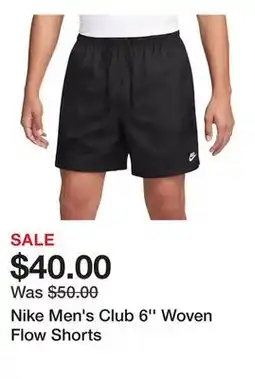 Dick's Sporting Goods Nike Men's Club 6'' Woven Flow Shorts offer