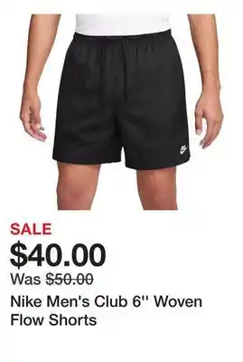 Dick's Sporting Goods Nike Men's Club 6'' Woven Flow Shorts offer