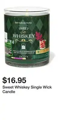 Bath & Body Works Sweet Whiskey Single Wick Candle offer