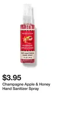 Bath & Body Works Champagne Apple & Honey Hand Sanitizer Spray offer