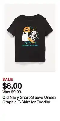 Old Navy Old Navy Short-Sleeve Unisex Graphic T-Shirt for Toddler offer