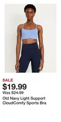 Old Navy Old Navy Light Support CloudComfy Sports Bra offer