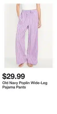 Old Navy Old Navy Poplin Wide-Leg Pajama Pants offer