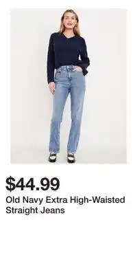 Old Navy Old Navy Extra High-Waisted Straight Jeans offer