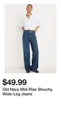 Old Navy Old Navy Mid-Rise Slouchy Wide-Leg Jeans offer