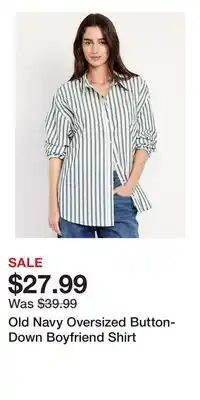 Old Navy Old Navy Oversized Button-Down Boyfriend Shirt offer