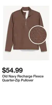 Old Navy Old Navy Recharge Fleece Quarter-Zip Pullover offer