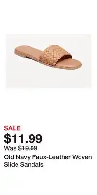 Old Navy Old Navy Faux-Leather Woven Slide Sandals offer