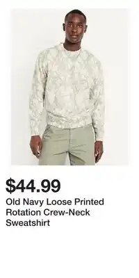 Old Navy Old Navy Loose Printed Rotation Crew-Neck Sweatshirt offer