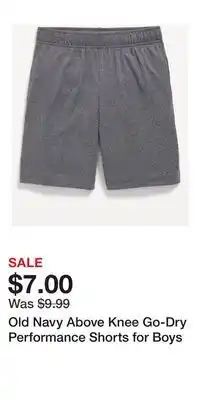 Old Navy Old Navy Above Knee Go-Dry Performance Shorts for Boys offer