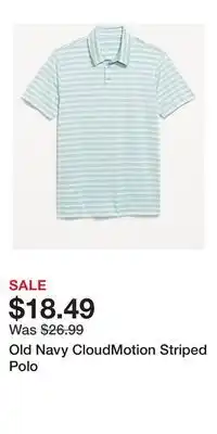 Old Navy Old Navy CloudMotion Striped Polo offer