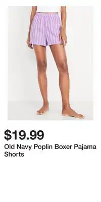 Old Navy Old Navy Poplin Boxer Pajama Shorts offer