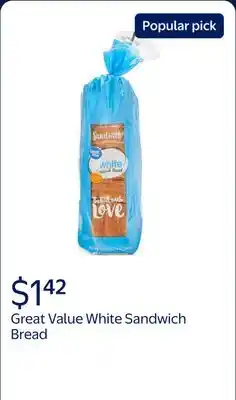 Walmart Great Value White Sandwich Bread offer