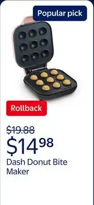 Walmart Dash Donut Bite Maker offer
