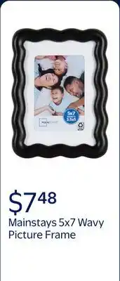 Walmart Mainstays 5x7 Wavy Black Picture Frame offer