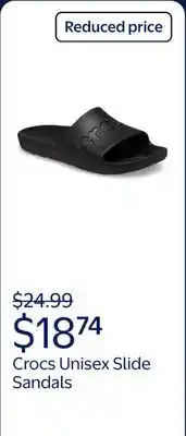 Walmart Crocs Unisex Slide Sandals offer