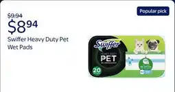 Walmart Swiffer Heavy Duty Pet Wet Pad Refills, Febreze Odor Defense offer