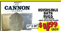 Ollie's CANNON REVERSIBLE BATH RUGS offer