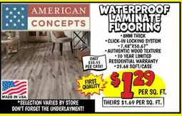 Ollie's WATERPROOF LAMINATE FLOORING offer