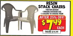 Ollie's RESIN STACK CHAIRS offer