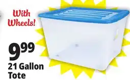 Ocean State Job Lot Gracious Living Stackable Storage Tote with Wheels 80 L offer