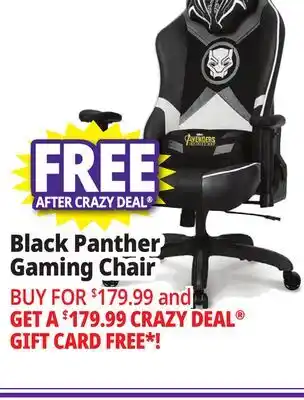 Ocean State Job Lot Neo Chair Marvel RAP Series Gaming Chair Black Panther offer