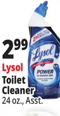 Ocean State Job Lot Lysol 2-In-1 Disinfecting Toilet Bowl + Brush Power Cleaning Gel 24 oz offer