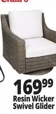Ocean State Job Lot Resin Wicker Swivel Chair offer