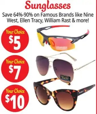 Ocean State Job Lot Sunglasses offer