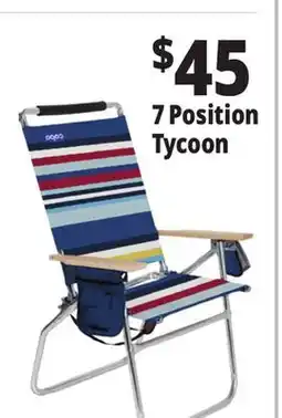 Ocean State Job Lot 7-Position Copa Hi-Back Big Tycoon Beach Chair offer