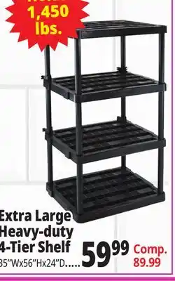Ocean State Job Lot Extra Large Heavy Duty 4 Shelf offer