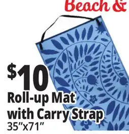 Ocean State Job Lot Roll-Up Beach Mat with Strap offer