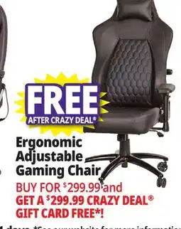 Ocean State Job Lot Flash Furniture Falco Ergonomic Adjustable Gaming Chair Black/Blue offer