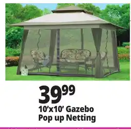 Ocean State Job Lot 10'x10' Gazebo Pop up Netting offer