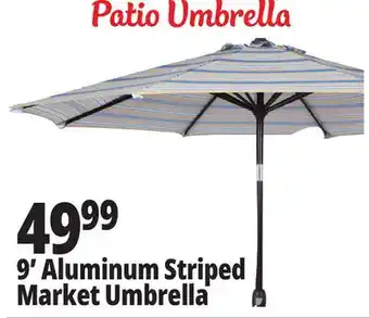 Ocean State Job Lot 9' Aluminum Market Umbrella with Tilt offer