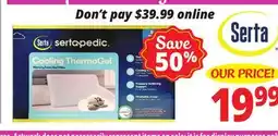 Ocean State Job Lot Sertapedic Cooling Pillow offer