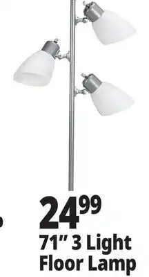 Ocean State Job Lot 71 3 Light Floor Lamp offer