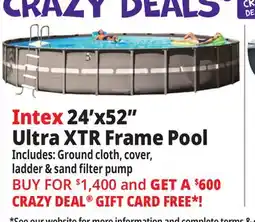 Ocean State Job Lot Intex 24' x 12' x 52 Ultra XTR Frame Rectangular Pool Set with Sand Filter Pump offer