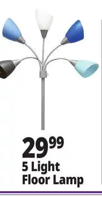 Ocean State Job Lot 5 Light Floor Lamp offer