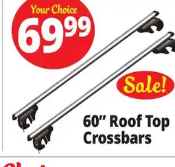 Ocean State Job Lot 60 Roof Top Crossbars offer