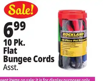 Ocean State Job Lot 10 Pk. Flat Bungee Cords offer
