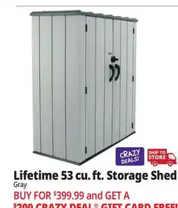 Ocean State Job Lot Lifetime 53 cu. ft. Storage Shed Gray offer