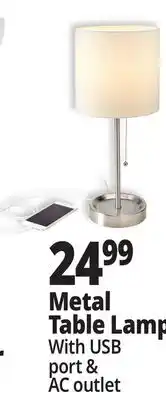 Ocean State Job Lot Metal Table Lamp offer