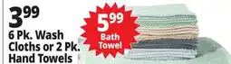 Ocean State Job Lot 6 Pk. Wash Cloths or 2 Pk. Hand Towels offer