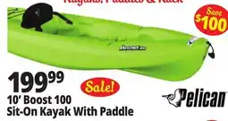 Ocean State Job Lot Pelican Boost 100 Kayak-Lime w/Paddle offer