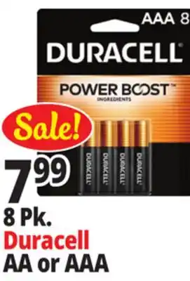 Ocean State Job Lot 8 Pk. Duracell AA or AAA offer