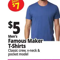 Ocean State Job Lot Men's Famous Maker T-Shirts offer