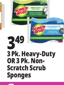 Ocean State Job Lot Scotch-Brite Non-Scratch Scrub Sponges 3 Pack offer