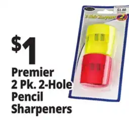 Ocean State Job Lot Premiere 2 Hole Pencil Sharpener 2-Count offer